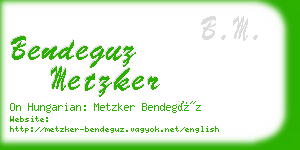 bendeguz metzker business card